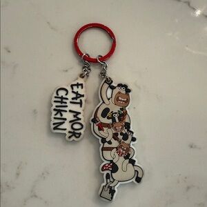 Chick Fil A Keychain & small plush cow